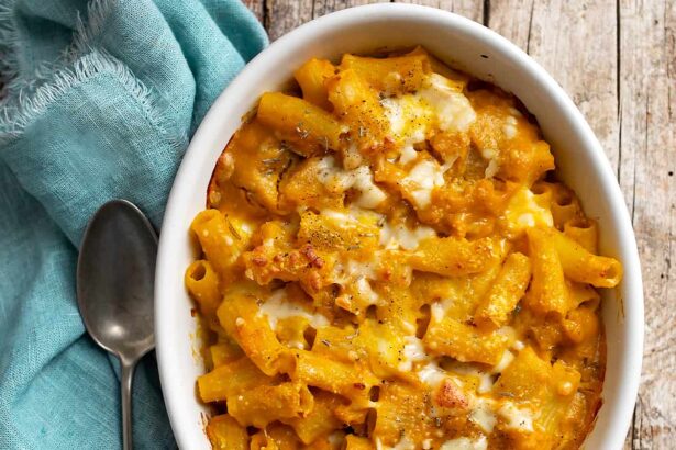 pasta al forno con zucca