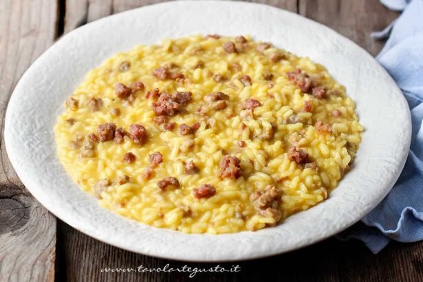 risotto con salsiccia