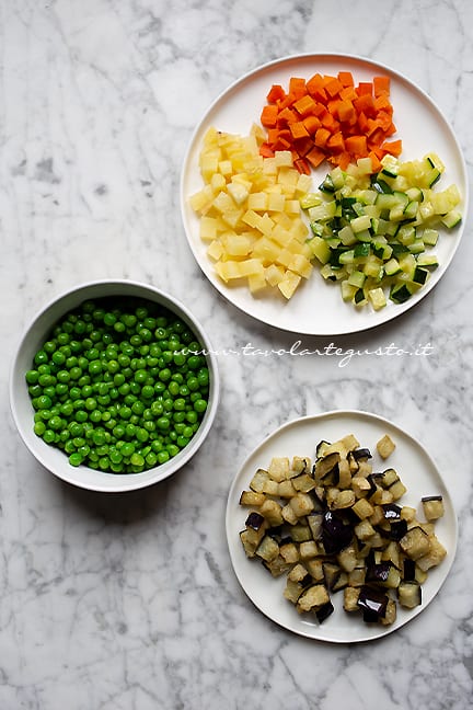 verdure per lasagne vegetariane