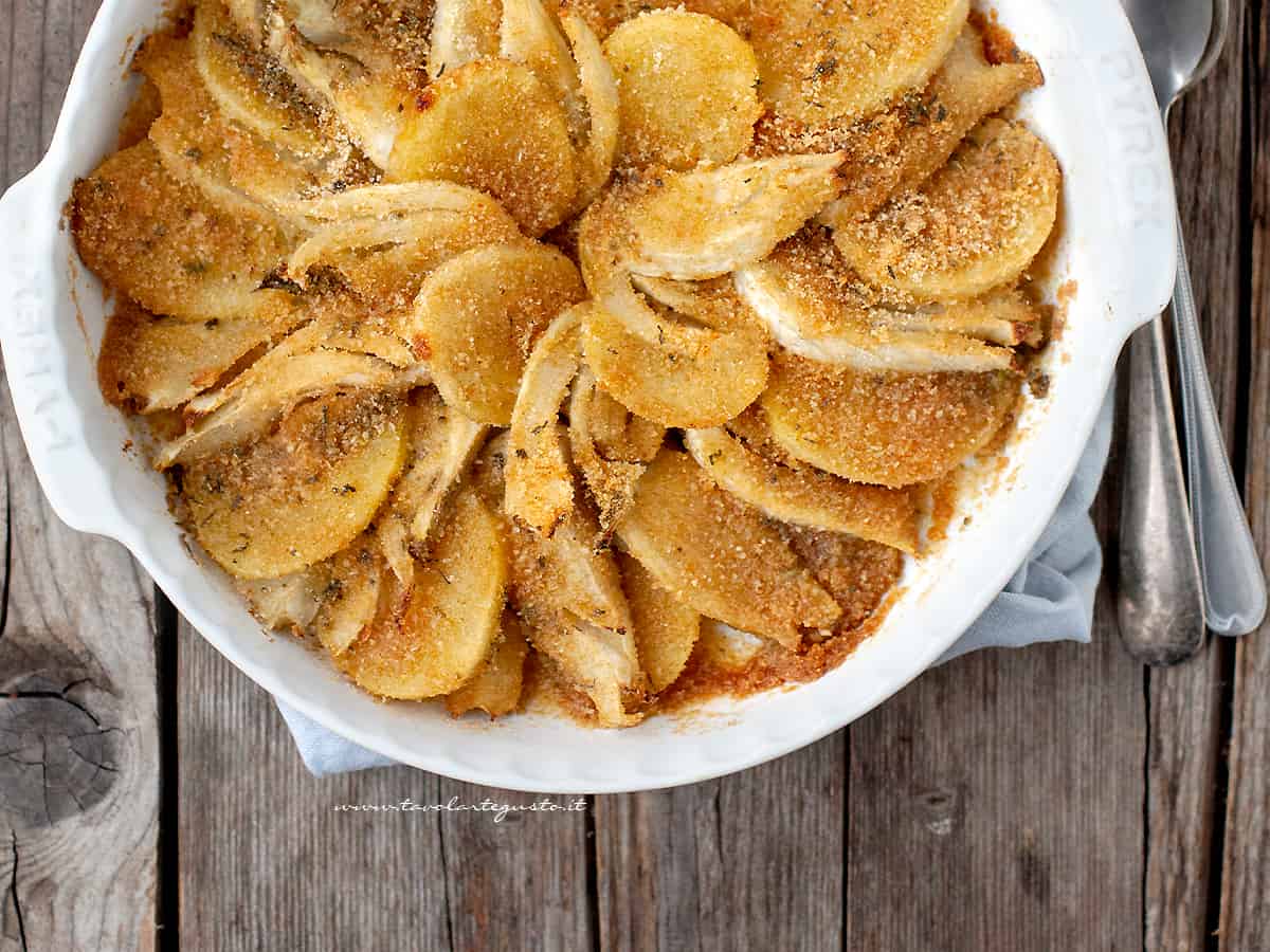 finocchi e patate gratinati