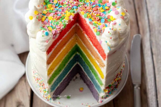 torta arcobaleno rainbow cake - Ricetta di Tavolartegusto