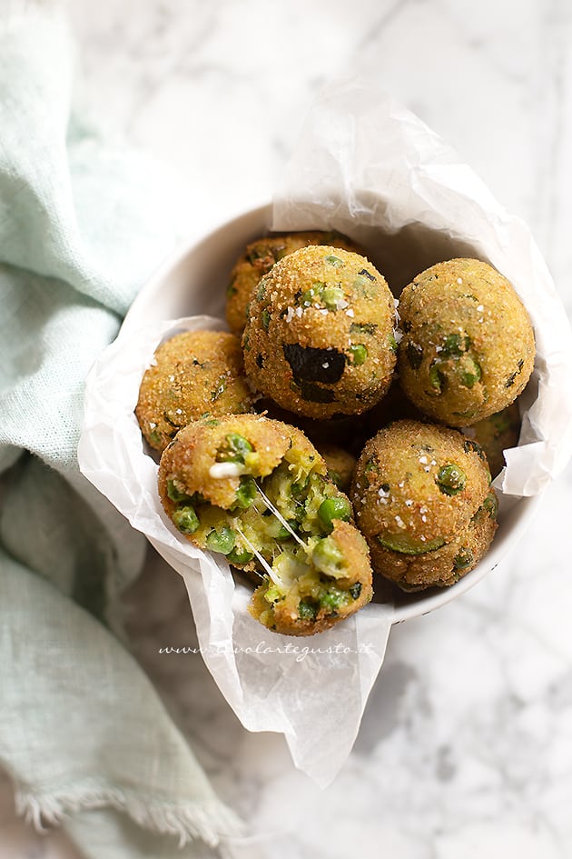 polpette zucchine e piselli ricetta