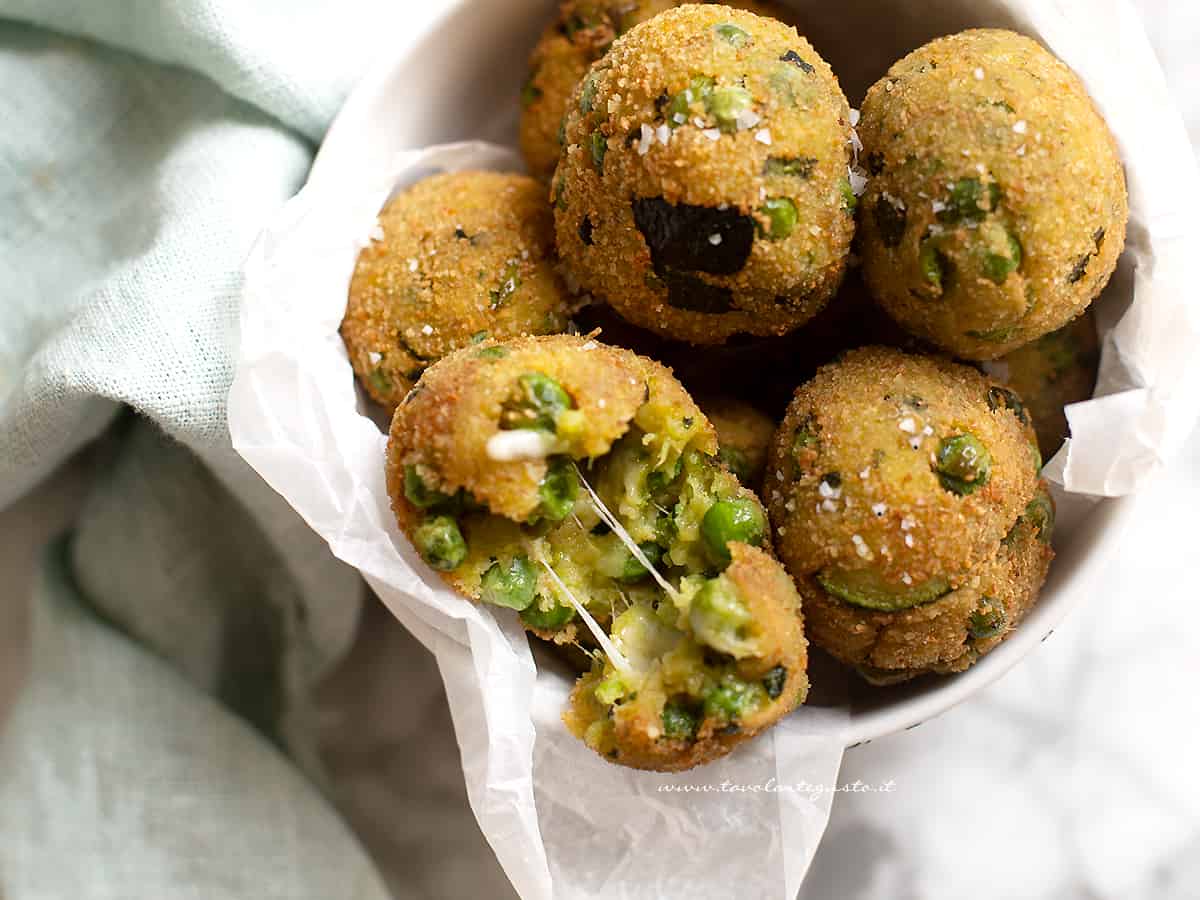 polpette zucchine e piselli