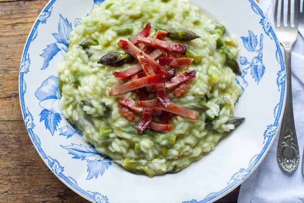 risotto asparagi e speck