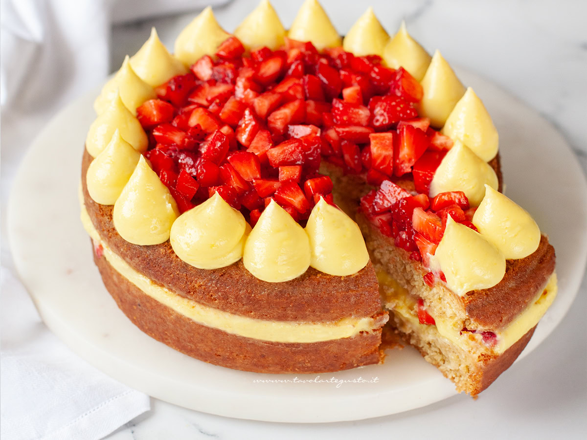 torta limone e fragole