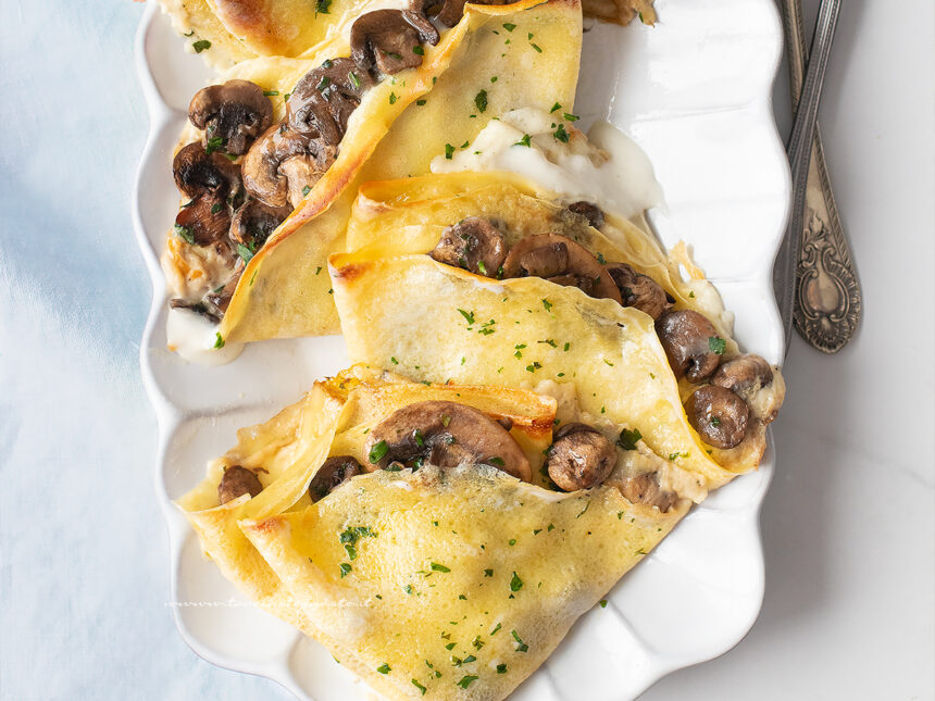 crespelle ai funghi - Ricetta di Tavolartegusto