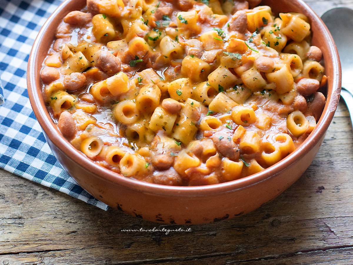 pasta fagioli e pancetta