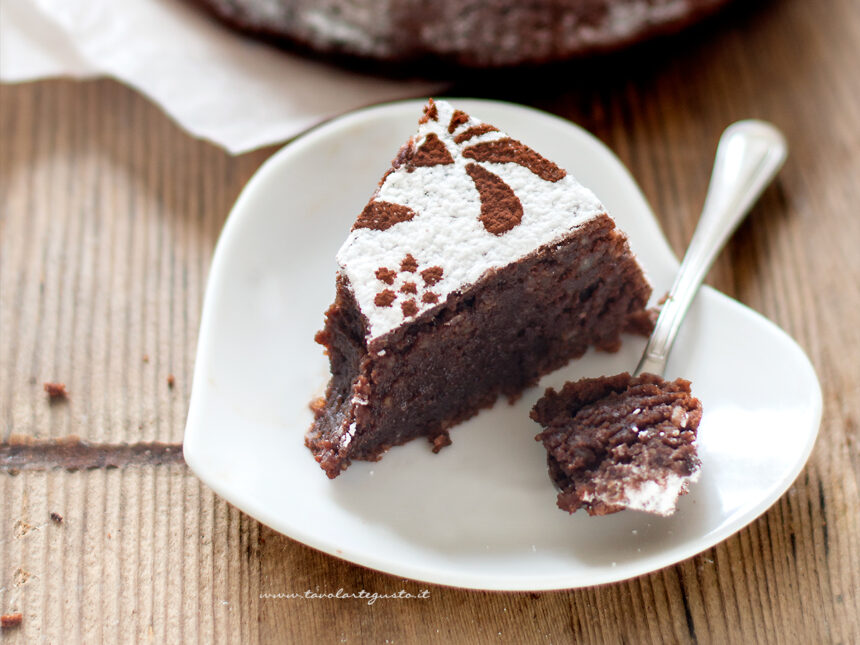 Fetta di Torta Caprese - Ricetta originale Torta Caprese