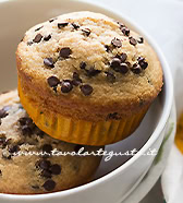 muffin con gocce di cioccolato- Ricetta muffin originali