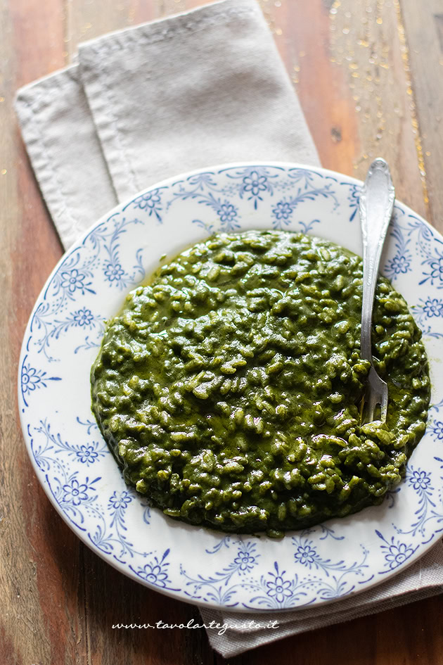 ricetta risotto agli spinaci