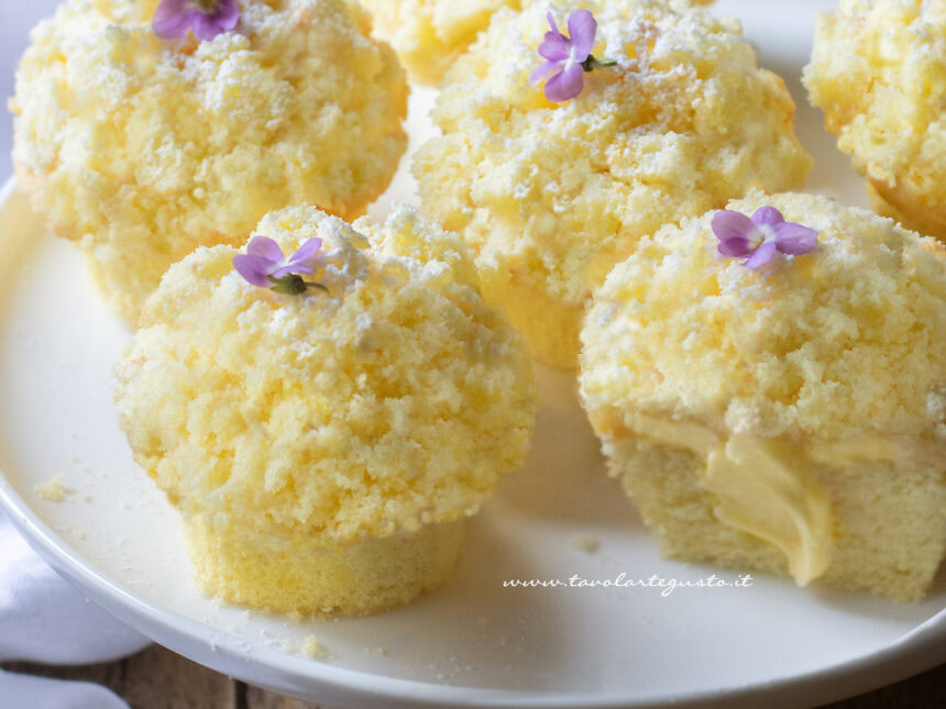 muffin mimosa - Ricetta di Tavolartegusto