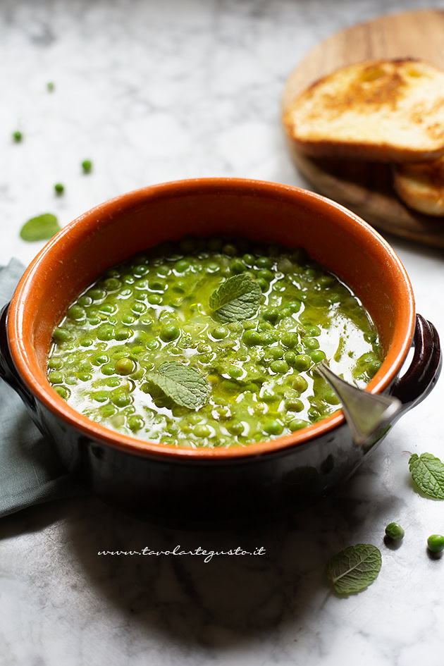 ricetta zuppa di piselli