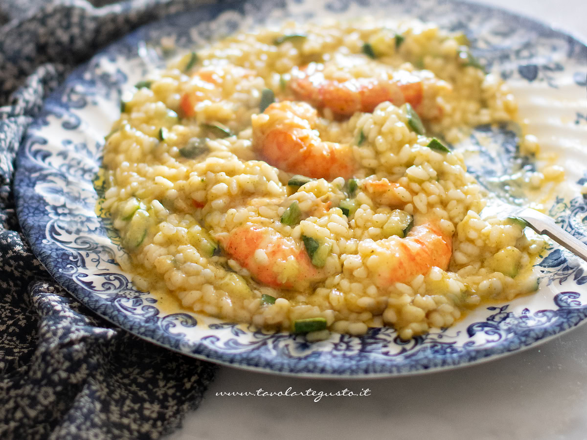 risotto zucchine e gamberetti