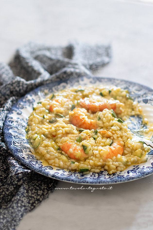 risotto zucchine e gamberetti ricetta