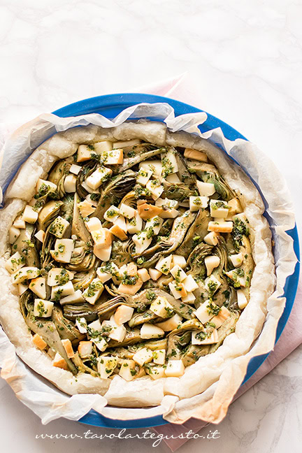 cottura sfogliata con carciofi