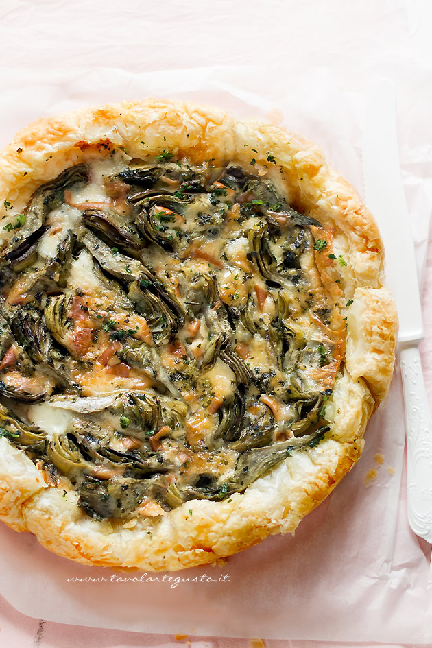 sfogliata con carciofi