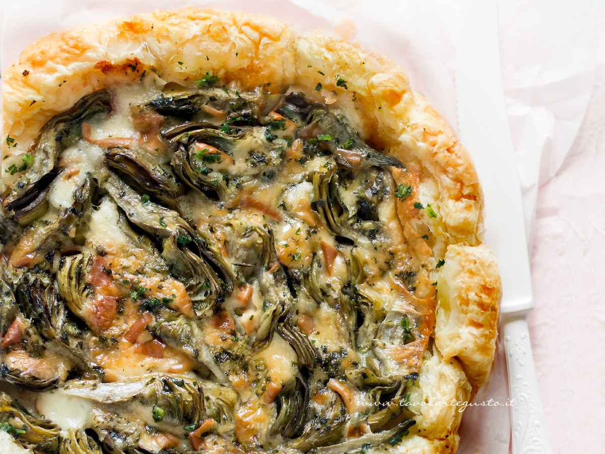 sfogliata con carciofi