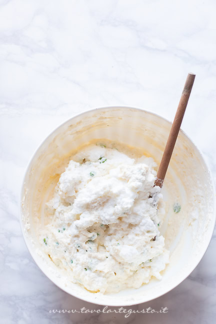 impasto sformato di ricotta e verdure