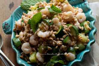 farro zucchine e gamberetti