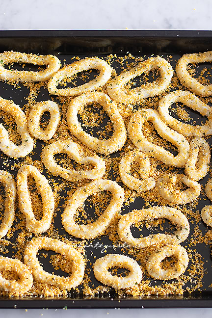 cuocere gli anelli di totano al forno