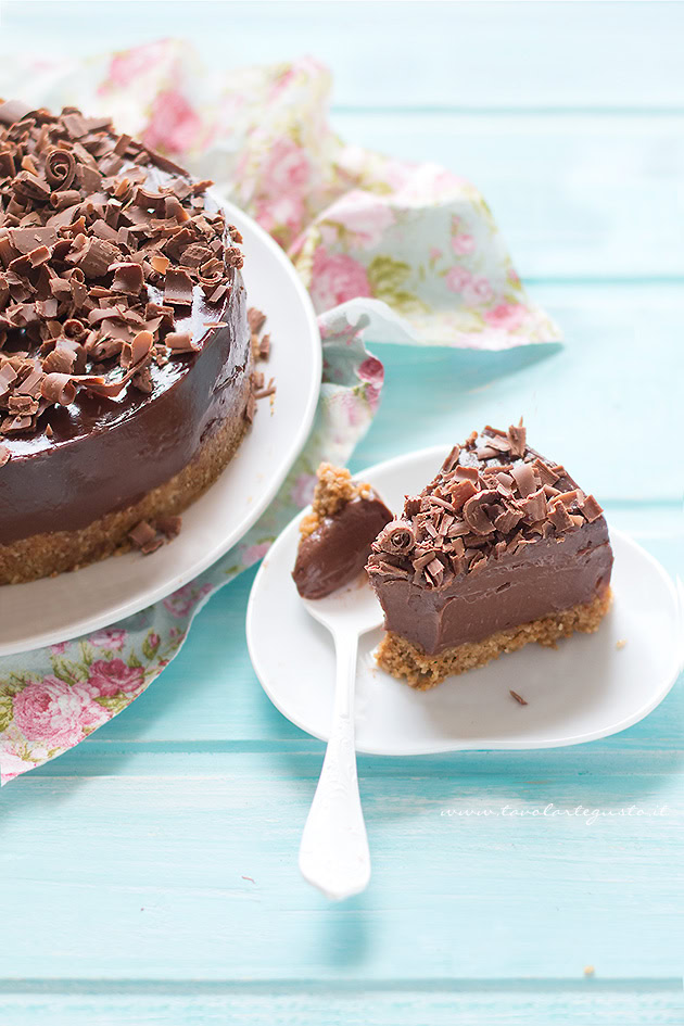 fetta di cheesecake alla nutella