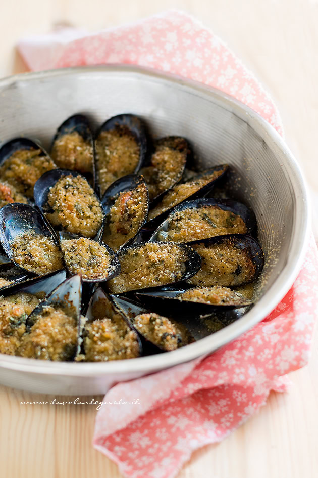cozze gratinate al forno