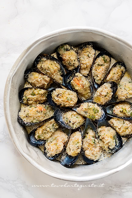 cozze gratinate pronte da cuocere al forno