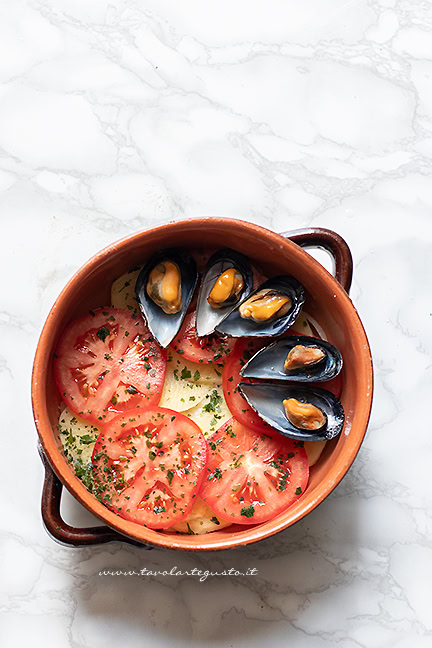preparare riso patate e cozze2