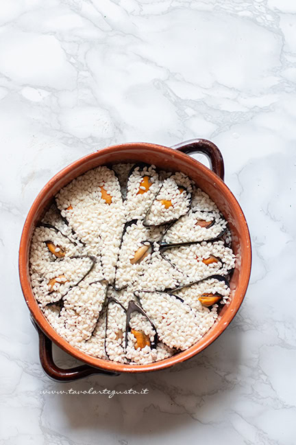 preparare riso patate e cozze3
