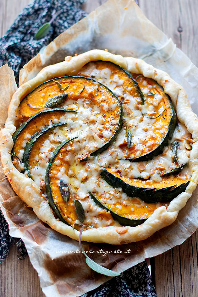 ricetta torta salata alla zucca