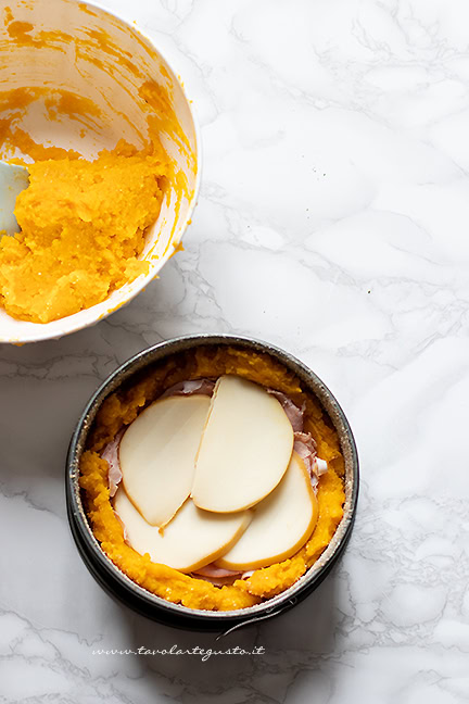 farcire lo sformato di zucca