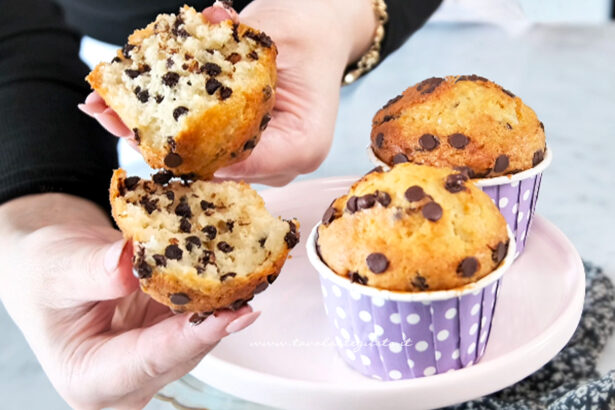 muffin con gocce di cioccolato