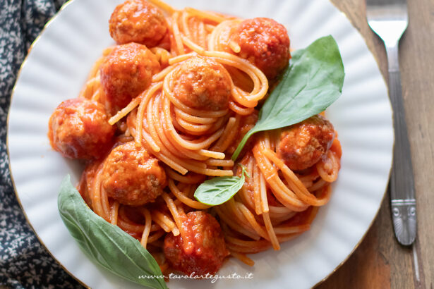 spaghetti con le polpette
