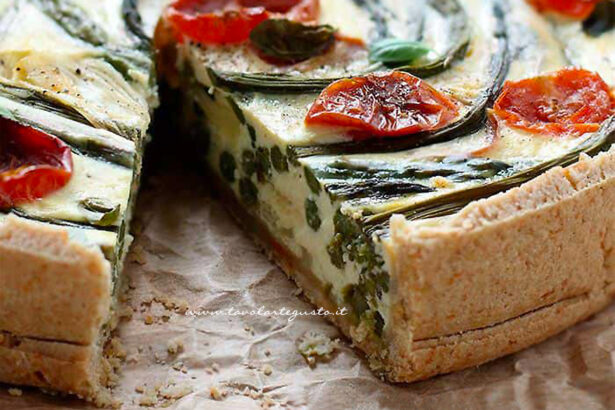 torta salata con asparagi