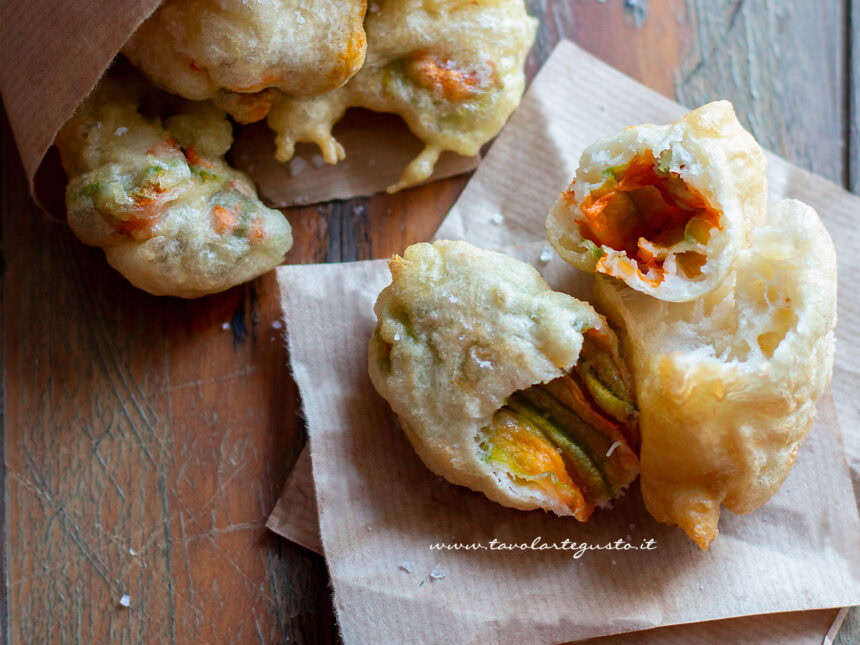 fiori di zucca in pastella