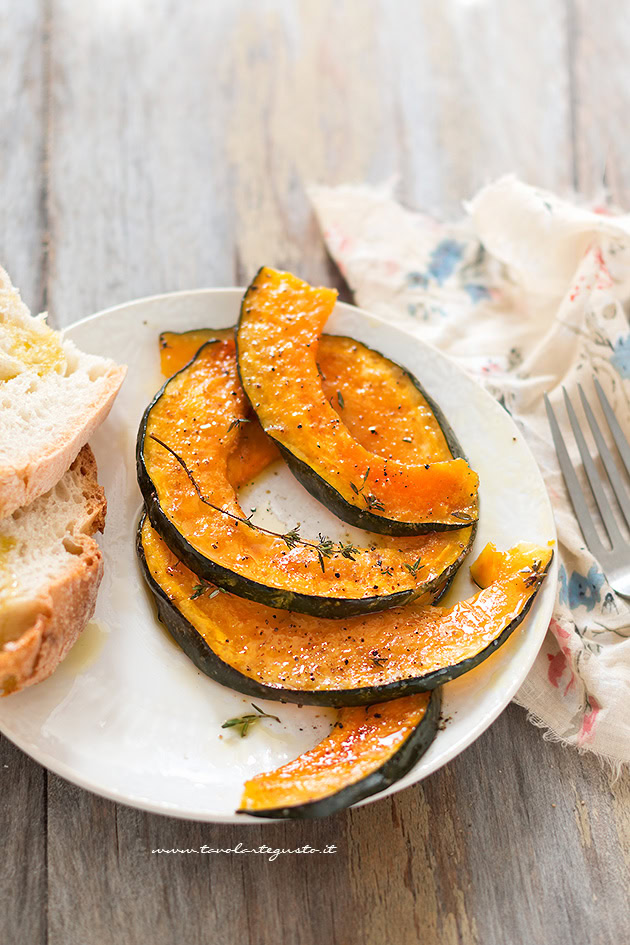 contorno di zucca al forno