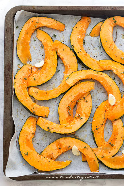 cottura della zucca al forno